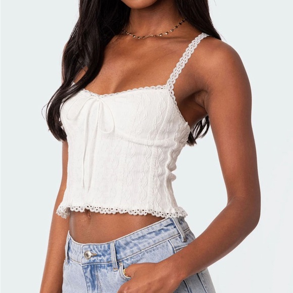 Edikted Lacey Knit Tank Top (Pacsun) - Picture 4 of 5